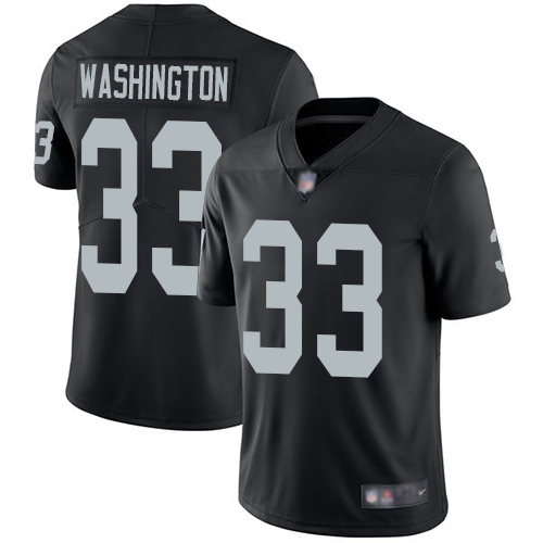 Men Oakland Raiders Limited Black DeAndre Washington Home Jersey NFL Football #33 Vapor Jersey->nfl t-shirts->Sports Accessory